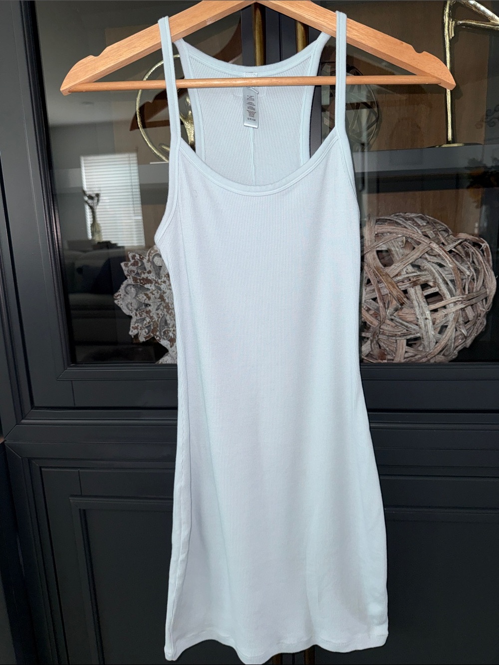 SKIMS Light Blue Ribbed Tank Dress